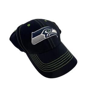 47 Brand Seattle Seahawks Youth Size Hat Baseball Cap Velcro Back Blue